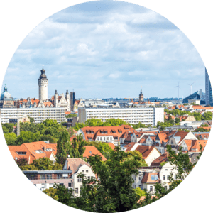 Leipzig, Germany Aerial view of Leipzig, Germany